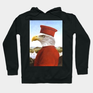 Profile Portrait of a Bald Eagle as Federico da Montefeltro - Pet Gift Hoodie